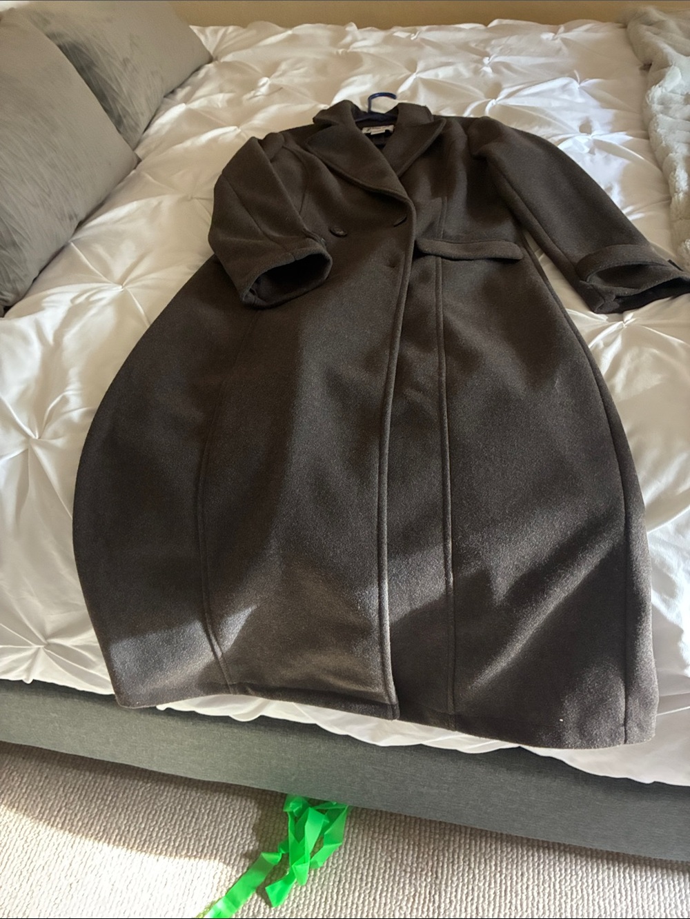 Jason Wu Dark Brown Wool-Blend Long Trench Coat